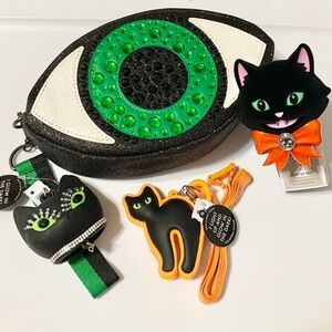 Bath & Body Works NEW Bundle Bling Cat Eyeball Bag Cat Lanyard & Plug In